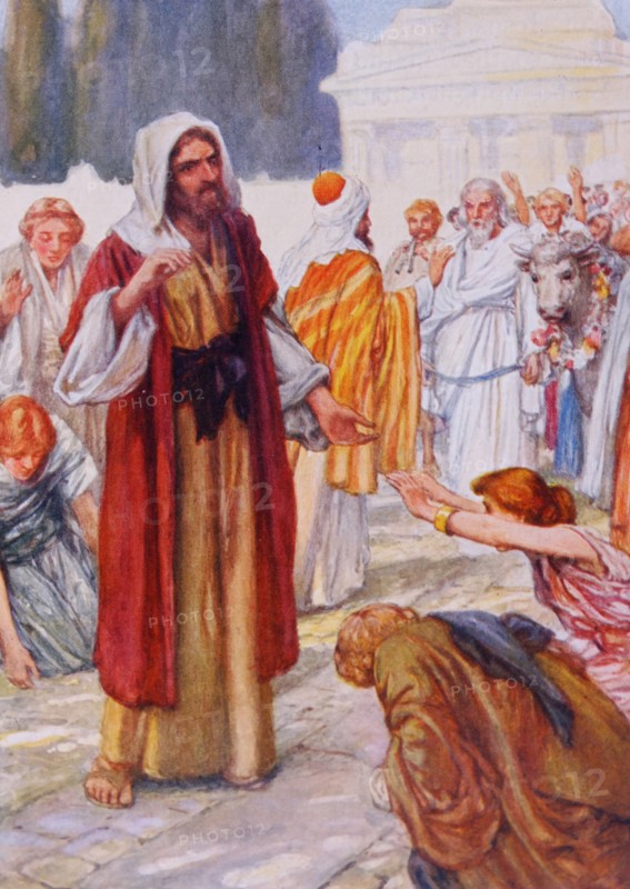 the people of Lystra worship Paul and Barnabas