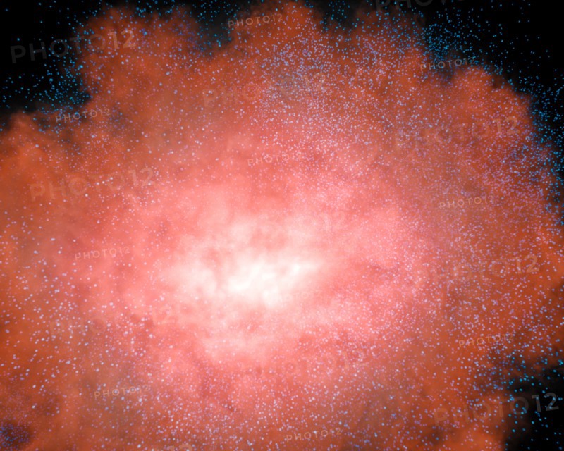 Artist animation of an invisible galaxy