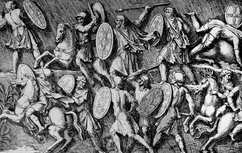 Battle between the Romans and the German Marcomanni