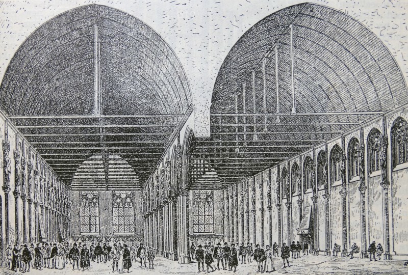 The Grand Hall of Justice in Paris during Medieval times
