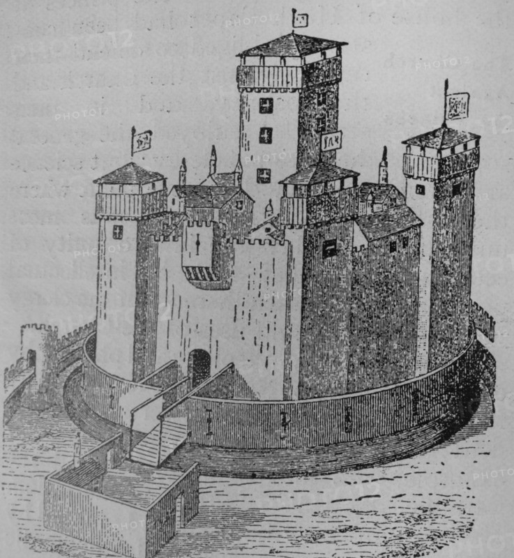 A typical feudal castle of France