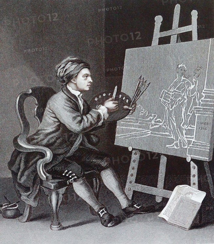 Self portrait by William Hogarth