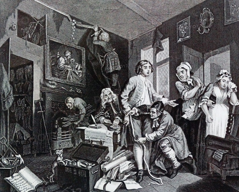 The Young Heir Takes Possession Of The Miser's Effects by William Hogarth