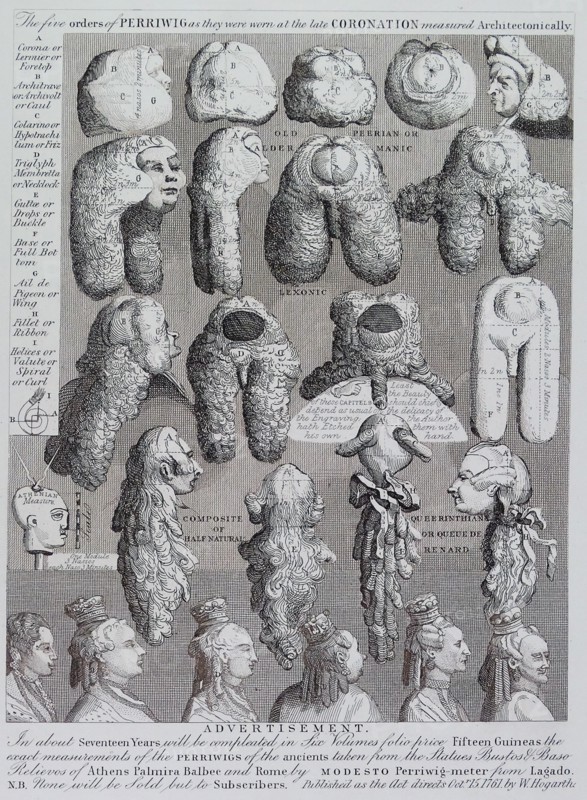 The Five Orders of Periwigs by William Hogarth