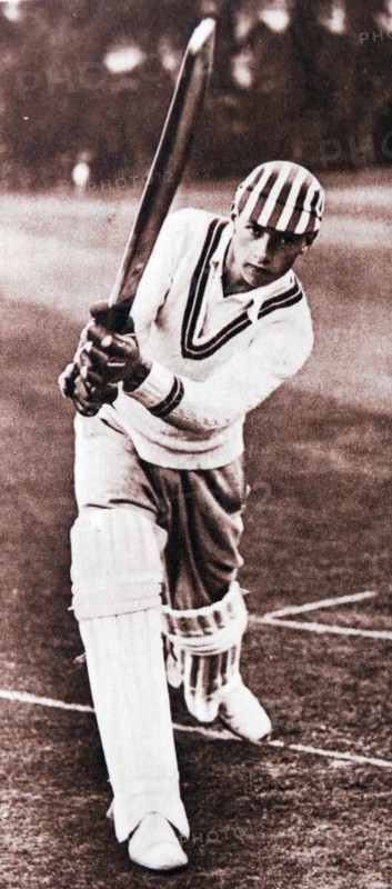 Cricket batsman in play