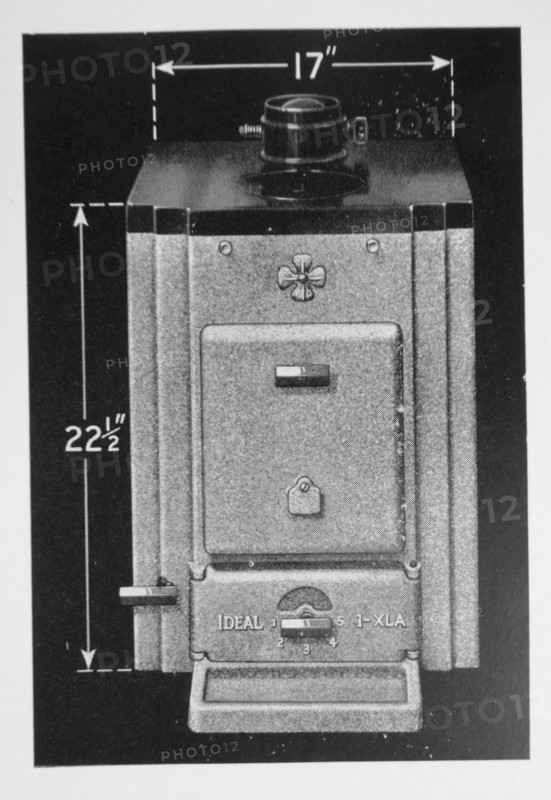 Photograph of the 'Ideal' boiler for constant hot water