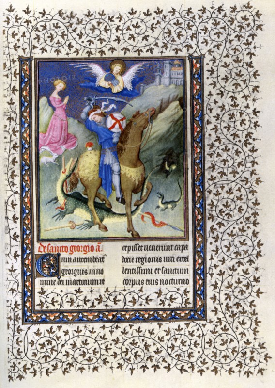Saint George from the Belles Heures of Jean de France