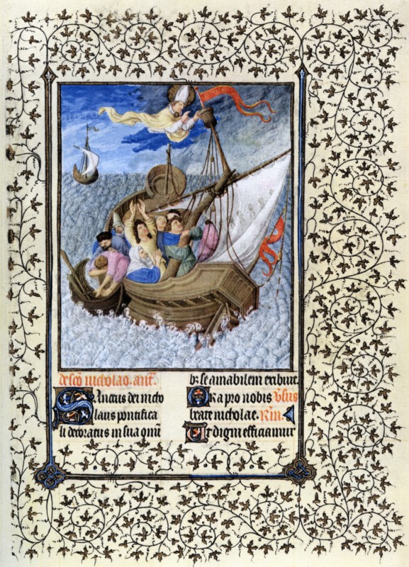 Saint Nicholas from the Belles Heures of Jean de France