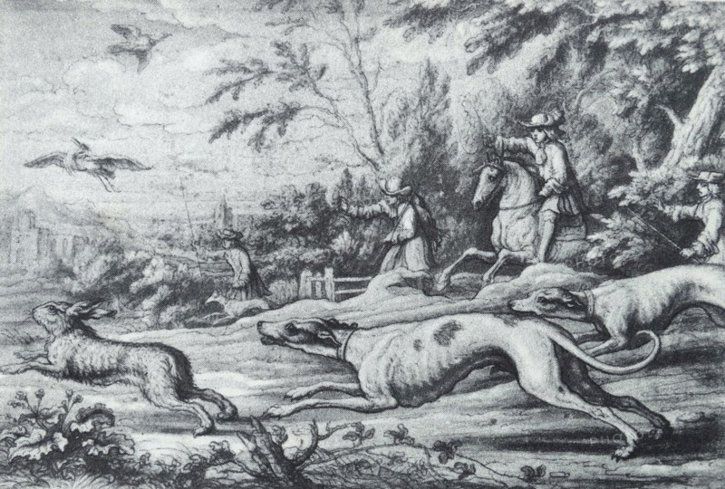 a hunting scene by Francis Barlow