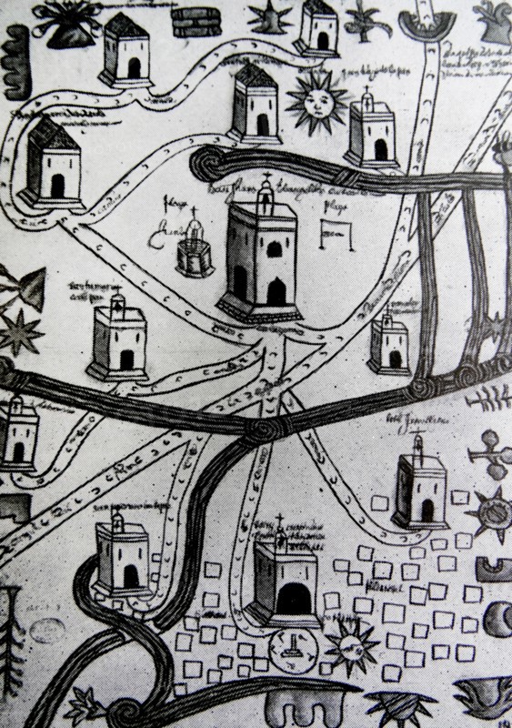 1580 map of San Juan Evangelista