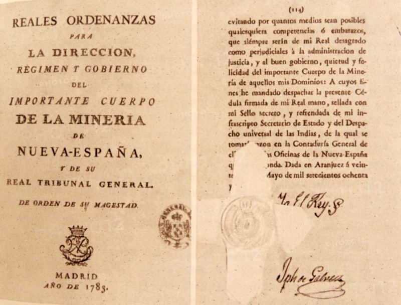The famous Ordinances for mining