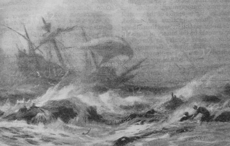 the wreck of the Armada by Joseph William Carey