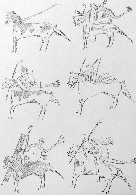 Primitive pictures of American Indians