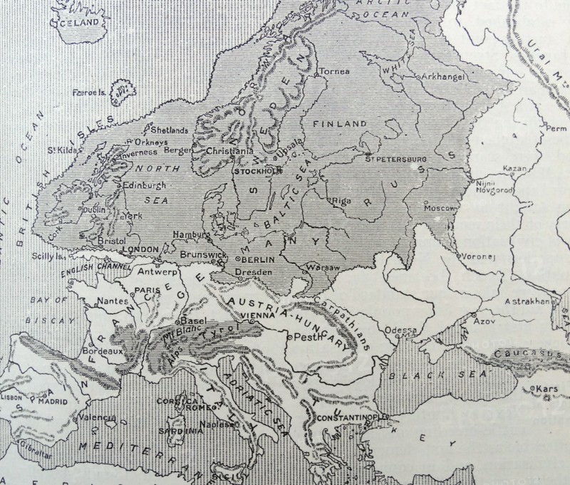 Map of Europe during the Ice Age