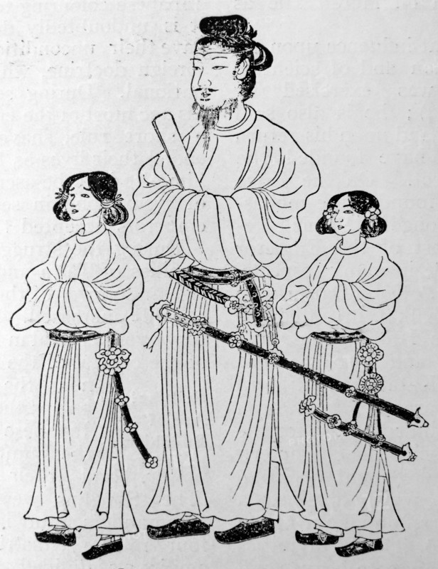Woodcut depicting Prince Shotoku