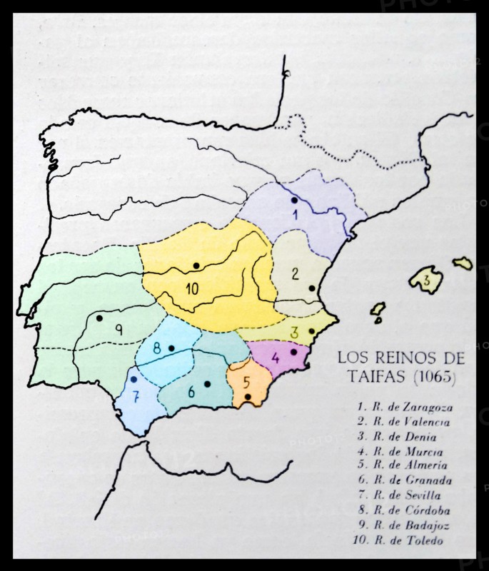 The Taifas kingdoms in Spain 1065