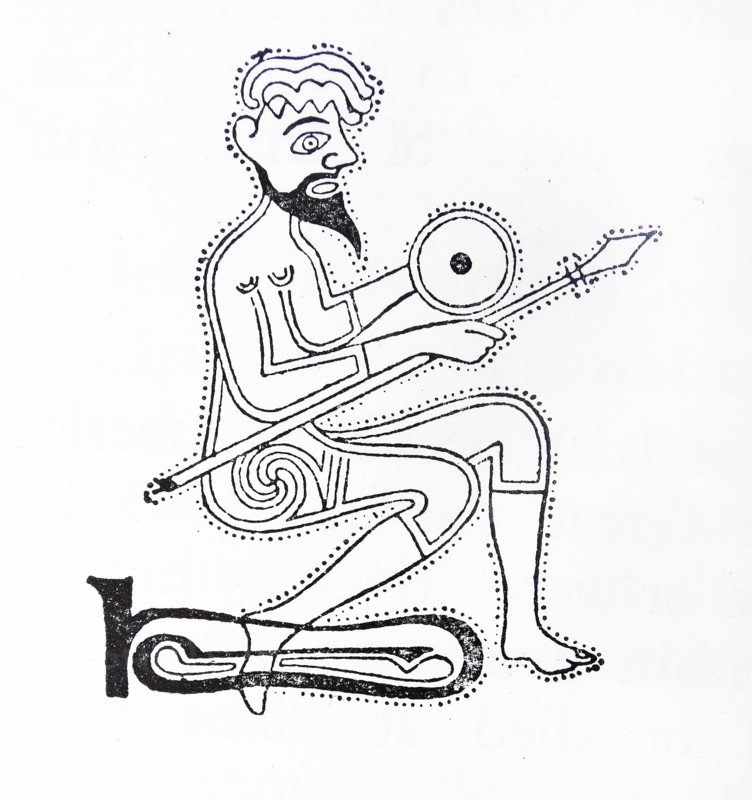 Figure of a soldier from the Book of Kells