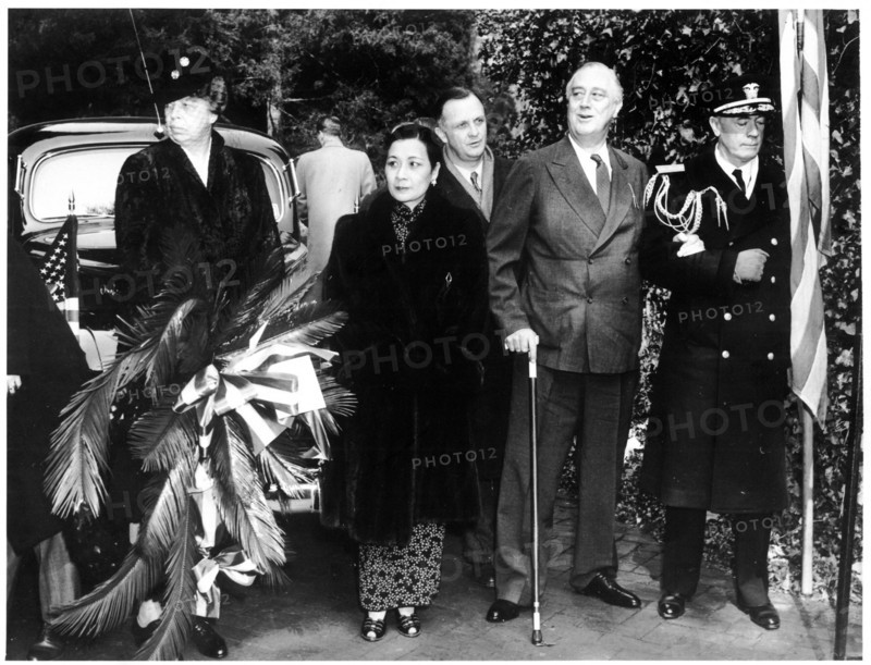 Eleanor and Franklin Roosevelt receive Soong Mei-ling or Soong May-ling