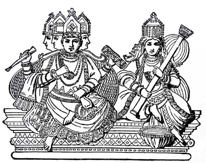 Brahma and Sarasvati