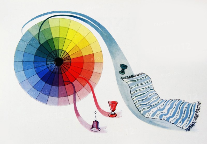 Colour wheel used for the planning of interior design colour schemes