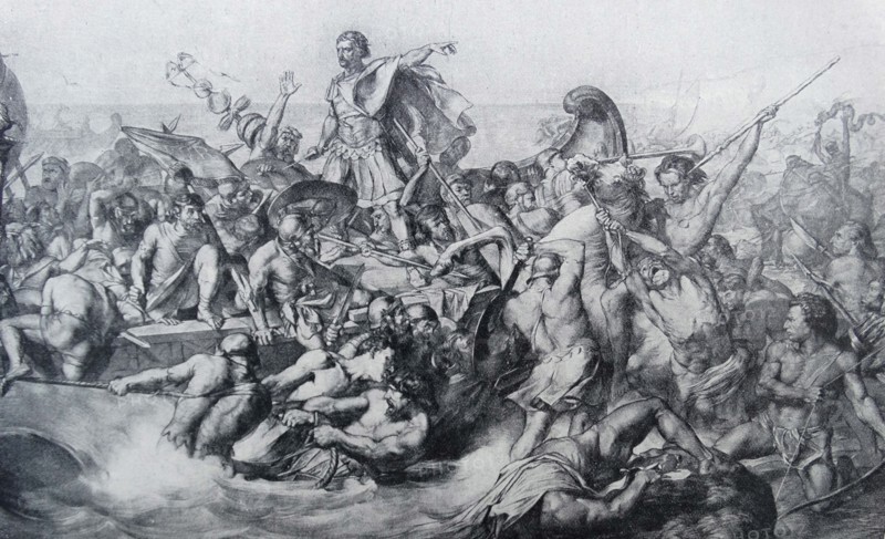 the landing of Julius Caesar and his legions on the coast of England