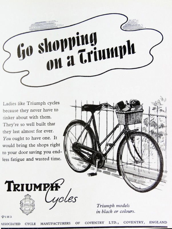 Advert for Triumph Cycles