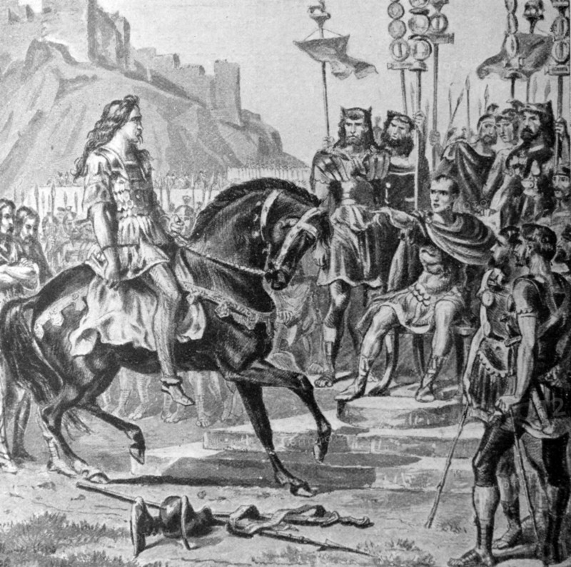 a scene from the triumph of Julius Caesar