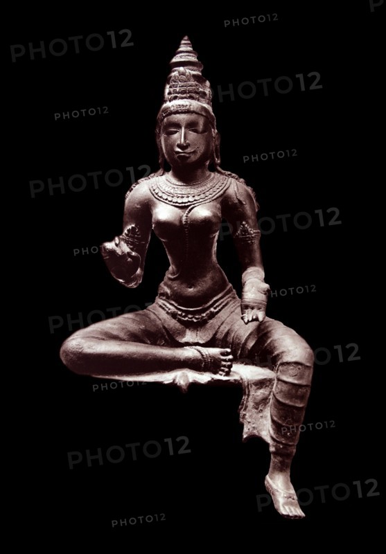 Uma Bronze statuette of Shiva seated