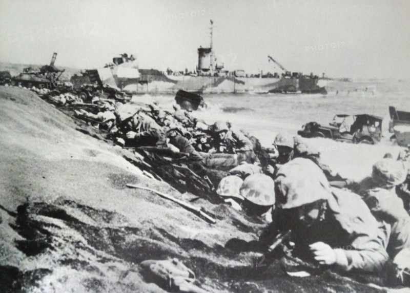 Two marine divisions landed at Iwo Jima on 15th February 1945