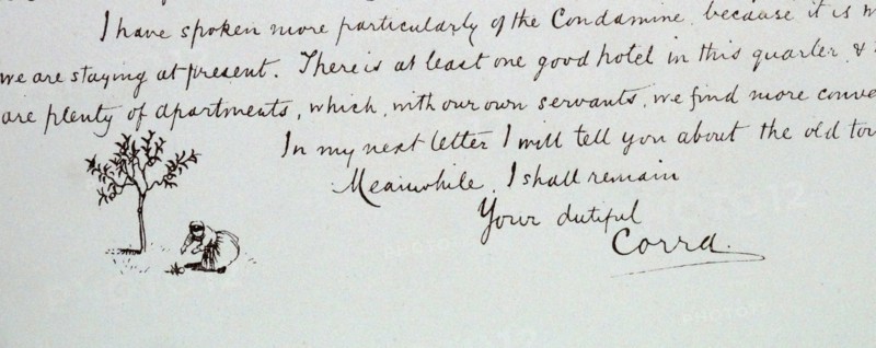 Illustrated letter by Randolph Caldecott