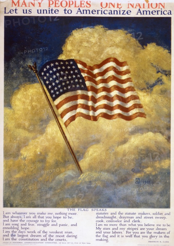 Many peoples - one nation Let us unite to Americanize America.