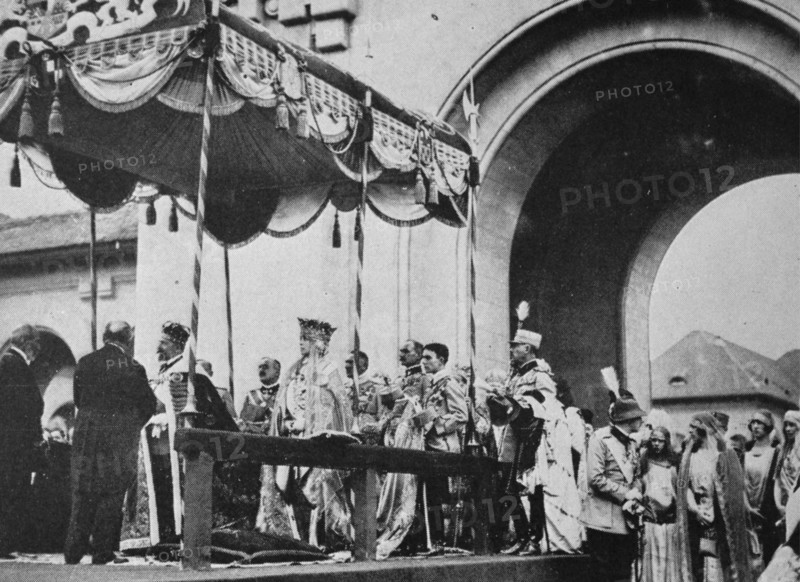The coronation of King Ferdinand I and Queen Marie of Romania