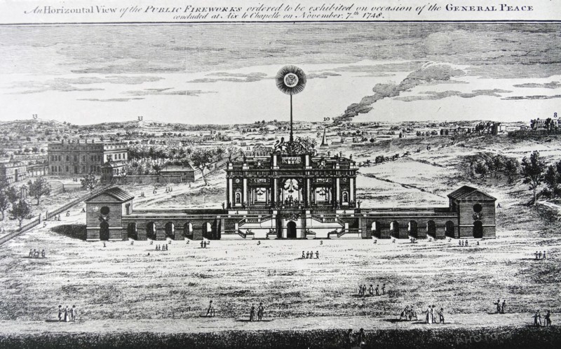 The structure erected in the Green Park of Aix La Chapelle