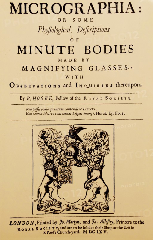 Title page of Robert Hooke Micrographic London