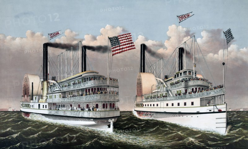 Print of Grandest palace drawing room steamers in the world