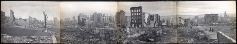 Panorama of San Francisco from California Street - Hill