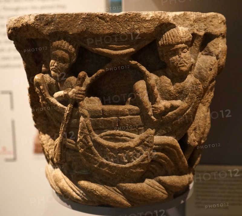 Stone capital with scenes from the life of St Peter