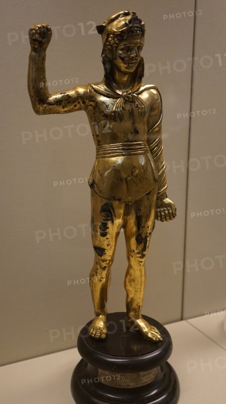Gilded copper figure of Hercules