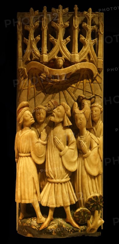 Alabaster panel scenes depicting from the Last Judgement
