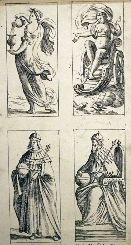 17th Century tarot cards by Giuseppe Maria Mitelli