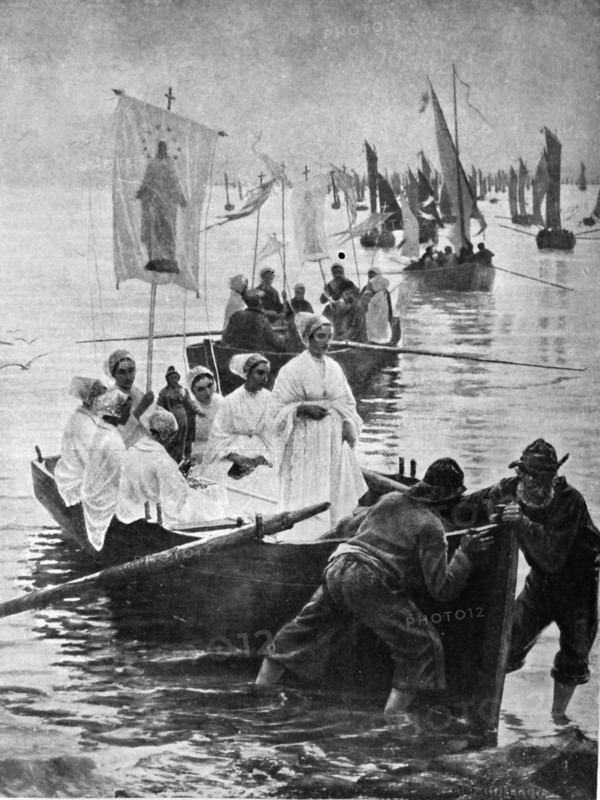 The Arrival of the Pardon of Saint Anne by Alfred Guillou