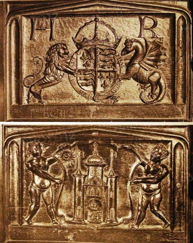 16th Century panel decorating the sub stall of the choir in Winchester Cathedral