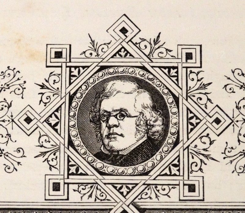Engraved portrait of William Makepeace Thackeray