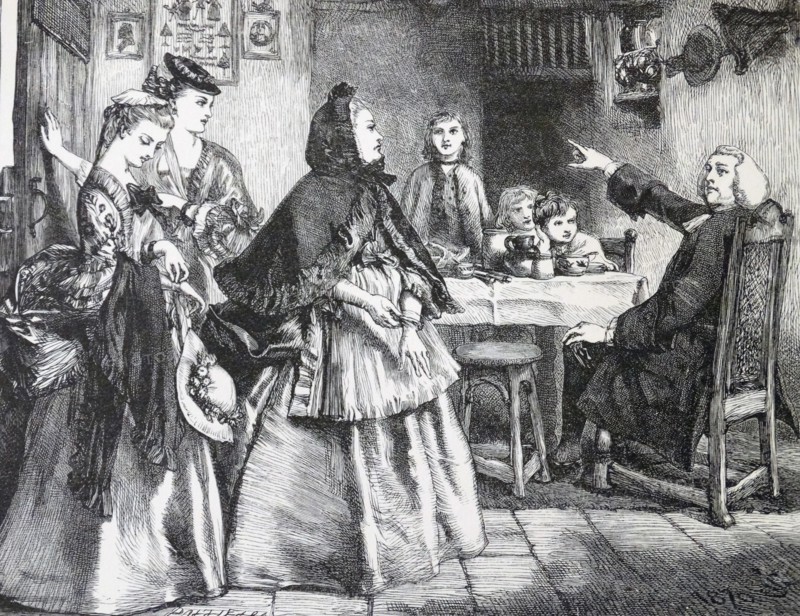 A middle class family at the kitchen table
