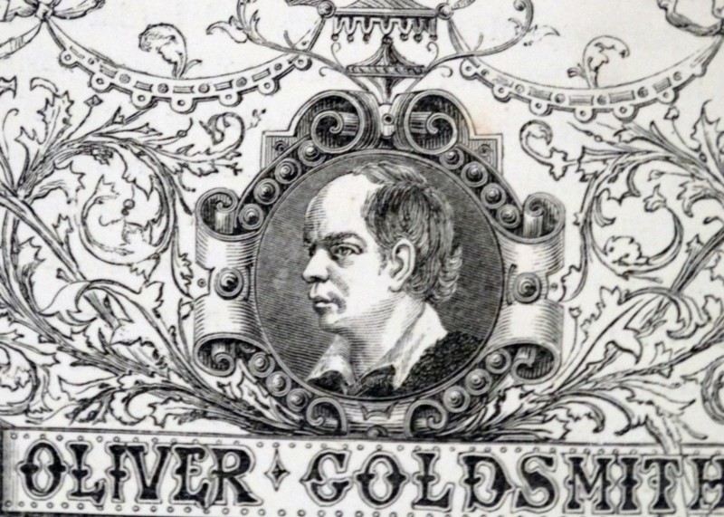 Engraved portrait of Oliver Goldsmith