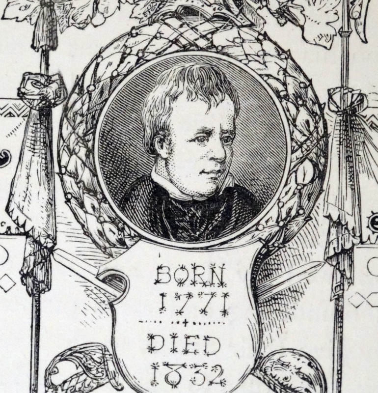 Engraved portrait of Walter Scott
