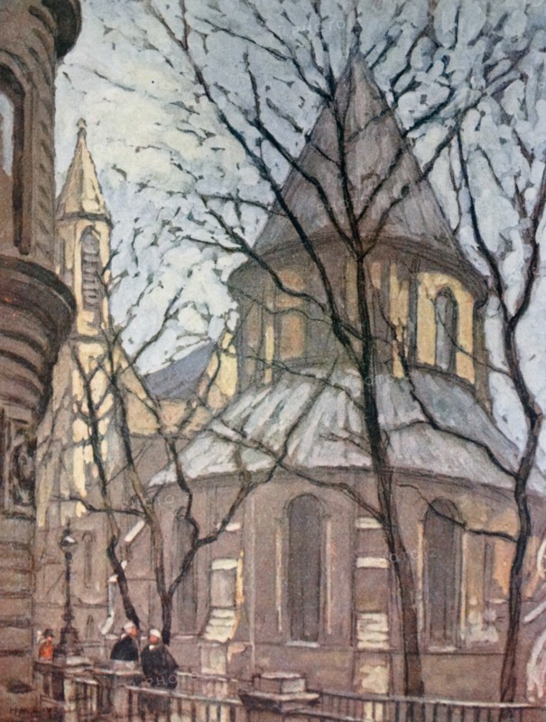 Colour sketch of The Temple Church