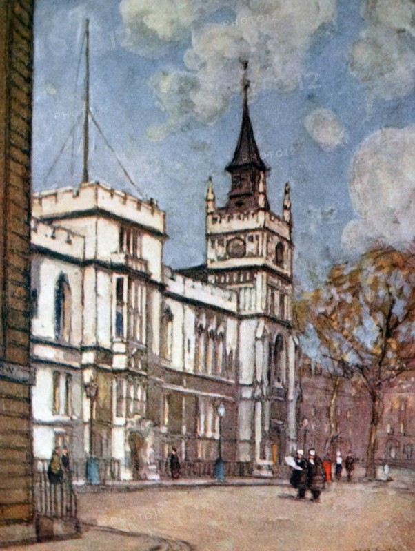 Colour sketch of the Inner Temple Hall
