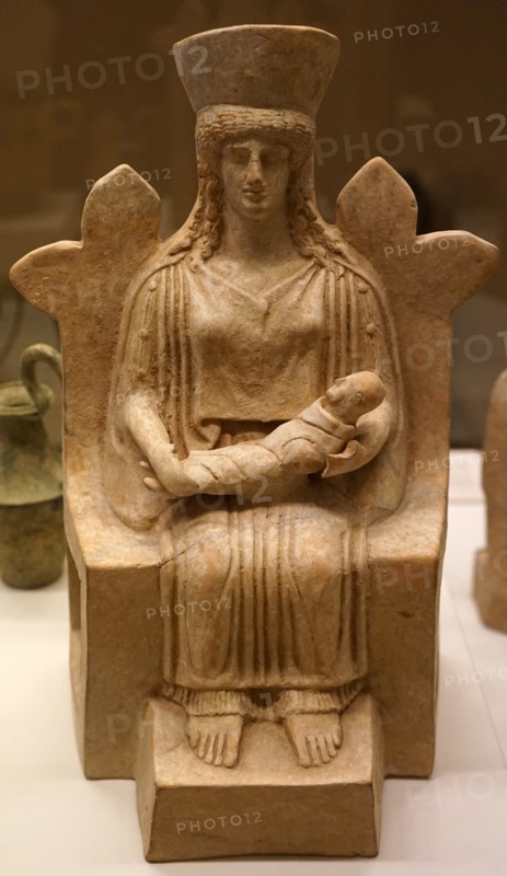 Terracotta figurine of a woman and baby from Boeotia