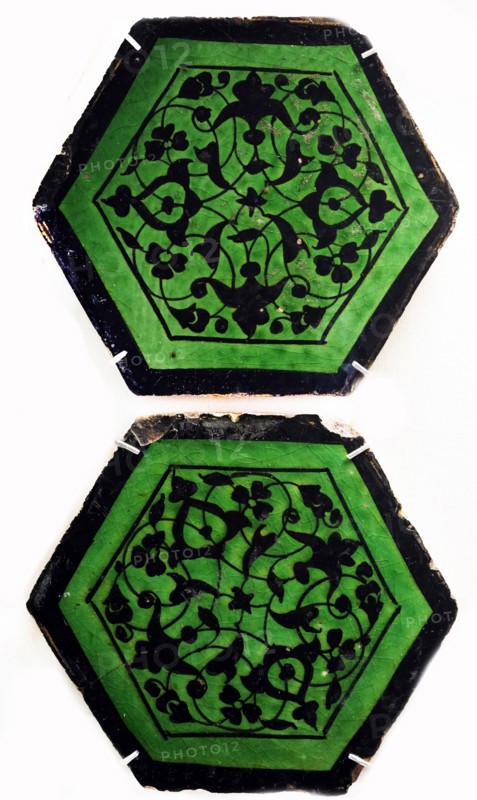 Hexagonal tiles from Iran